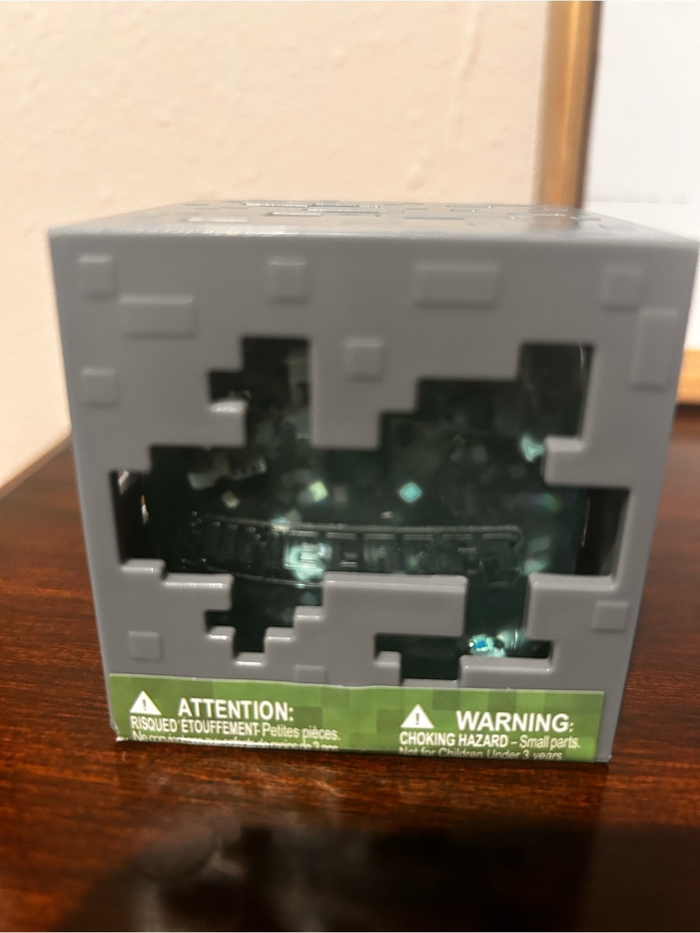 Minecraft cube squishy toy- teal. New
